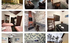 TRIPLEX piscina churrasqueira lava e seca Wi-Fi e 2 TVs em Condomínio com 90m2 no centro de Ubatuba